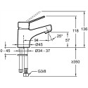 Смеситель Jacob Delafon Eo E24158RU-CP для раковины