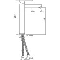 Смеситель Jaquar Kubix-F KUB-CHR-35009NFB3 для раковины