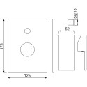 Смеситель Jaquar Kubix-F KUB-CHR-35065FK для ванны с душем