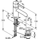 Смеситель Kludi Bozz 382910576 для раковины