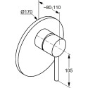 Смеситель Kludi Bozz 386553976 С ВНУУТРЕННЕЙ ЧАСТЬЮ, черный