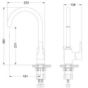 Смеситель Lemark Evitta LM0505C для кухонной мойки + душевая штанга