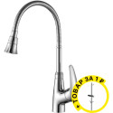 Смеситель Lemark Linara LM0413C для кухонной мойки + душевая штанга
