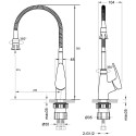 Смеситель Lemark Linara LM0413C для кухонной мойки + душевая штанга