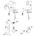 Смеситель Lemark Omega LM3116C для раковины с гигиеническим душем + душевая штанга