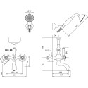 Смеситель Migliore Arcadia ML.ARC-8302.BR для ванны с душем, бронза