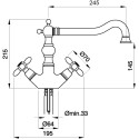 Смеситель Migliore Princeton Plus ML.CUC-8051.CR для кухонной мойки, хром