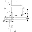 Смеситель Omnires Y 1210N для раковины, черный-золото