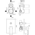 Смеситель Paffoni Elle EL015CR/M С ВНУТРЕННЕЙ ЧАСТЬЮ, для душа