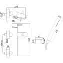Смеситель Paffoni Light LIG023BO для ванны с душем, белый матовый