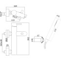 Смеситель Paffoni Light LIG023HGSP для ванны с душем, золото медовое брашированное