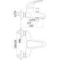 Смеситель Paffoni Nettuno Due ND022CR для ванны