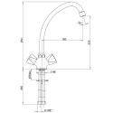 Смеситель Paini Classica BKCR570AEFFKM для кухонной мойки