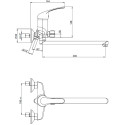 Смеситель Paini Trento TRCR119LMKM универсальный