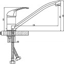 Смеситель Rossinka A A35-21U для кухонной мойки