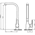 Смеситель Rossinka V V35-23 для кухонной мойки