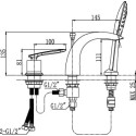 Смеситель Timo Helmi 4010/00-16Y на борт ванны