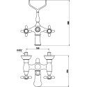 Смеситель Timo Ritz 0144Ysilver для ванны с душем