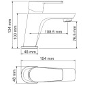 Смеситель Wasserkraft Dill 6103 для раковины
