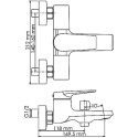 Смеситель Wasserkraft Glan 6601 для ванны с душем