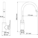 Смеситель Wasserkraft Lopau 3207 для кухонной мойки