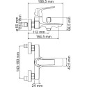 Смеситель Wasserkraft Neime 1901 для ванны с душем