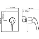 Смеситель Wasserkraft Sauer 7151 С ВНУТРЕННЕЙ ЧАСТЬЮ, для душа