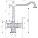 Смеситель Zorg Antic A 50 KF-BR для кухонной мойки