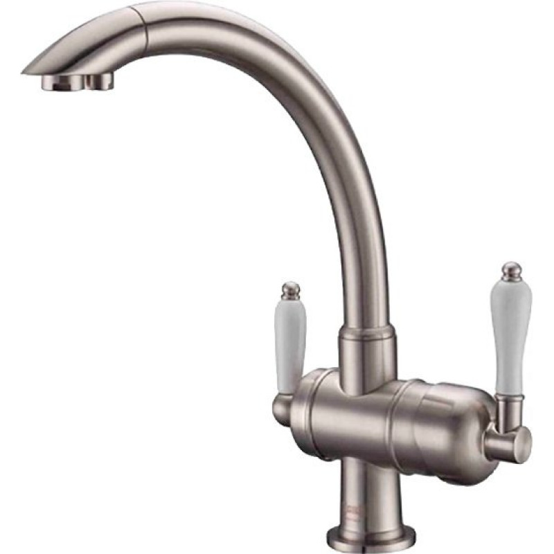 Смеситель Zorg Clean Water ZR 327 YF nickel для кухонной мойки