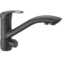Смеситель Zorg Clean Water ZR 404 KF черный металл для кухонной мойки