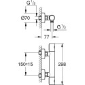 Термостат Grohe Grohtherm 1000 Cosmopolitan 34065DC2 для душа, суперсталь