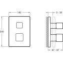 Термостат Jacob Delafon Square E98729-CP для душа