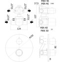 Термостат Paffoni Light LIQ018CR С ВНУТРЕННЕЙ ЧАСТЬЮ, для ванны с душем
