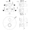 Термостат Paffoni Light LIQ019NO С ВНУТРЕННЕЙ ЧАСТЬЮ, для ванны с душем