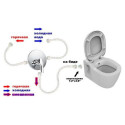 Унитаз подвесной Bien Shine SHKA052N1VP1W3000 безободковый, с функцией биде