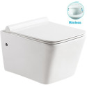 Унитаз подвесной SantiLine SL-5004 безободковый, с микролифтом