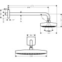 Верхний душ Hansgrohe Raindance Select E 300 2jet 27385000