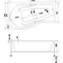 Акриловая ванна Bas Капри L с г/м