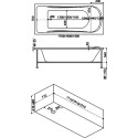 Акриловая ванна Bas Стайл 160 см + средство для ванн