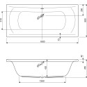 Акриловая ванна Cezares Arena 180x80