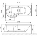 Акриловая ванна Excellent Be Spot 160x80 левая