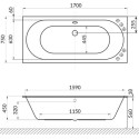 Акриловая ванна Excellent Oceana Slim WAEX.OCE17S.LINE 170x75