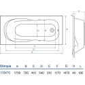 Акриловая ванна Koller Pool Olimpia 170x70