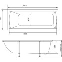 Акриловая ванна Marka One Modern 01мод1575 150x75