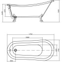 Акриловая ванна Swedbe Vita 8819CH