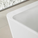 Акриловая ванна Villeroy & Boch Squaro Edge 12 UBQ180SQE7PDV-RW 180x80, слив-перелив, stone white