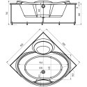 Акриловая ванна Акватек Эпсилон EPS150-0000066 150x150 вклеенный каркас