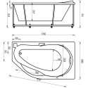 Акриловая ванна Акватек Таурус 170 TAR170-0000129 R, с фронтальным экраном