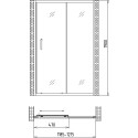 Душевая дверь в нишу Gemy Victoria S30191AM 120 см, профиль хром