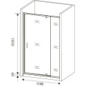 Душевая дверь в нишу Good Door Orion WTW-PD-110-C-CH